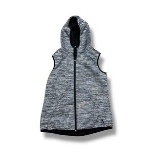 JOCKEY Womens Large‎ Gray Full Zip Hooded Warmer Vest